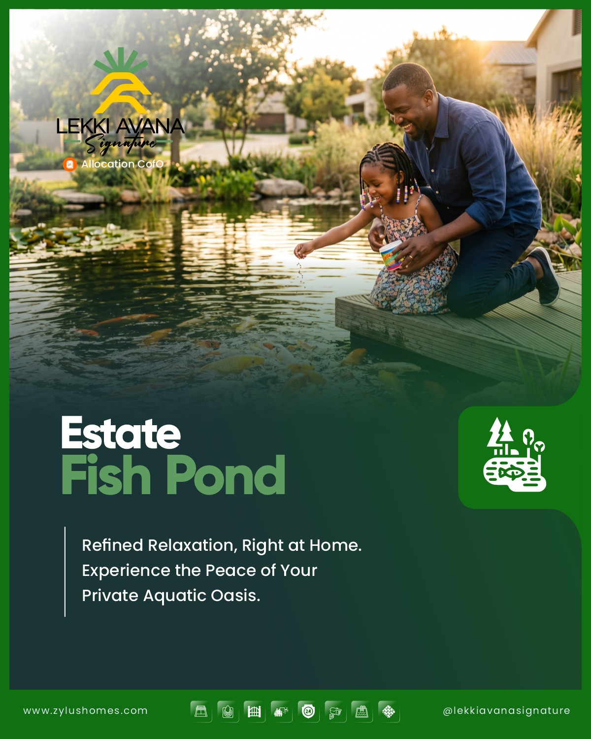 Concept for an estate fish pond