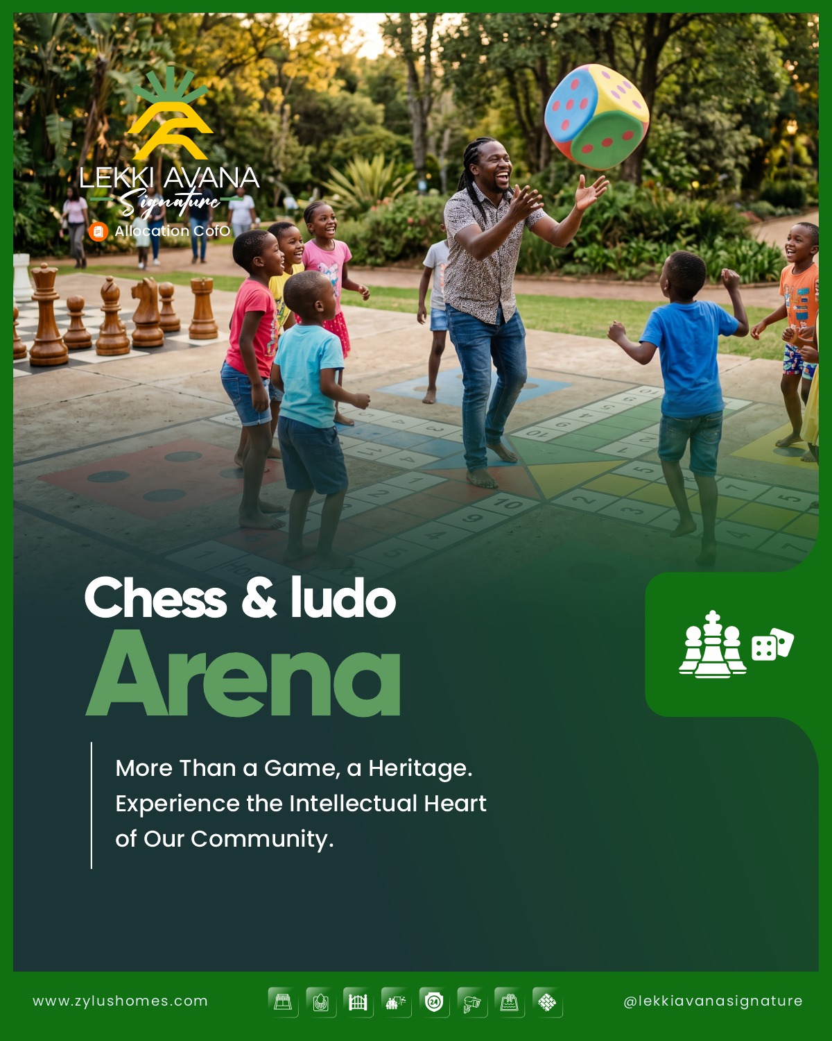 Concept for a chess and ludo arena