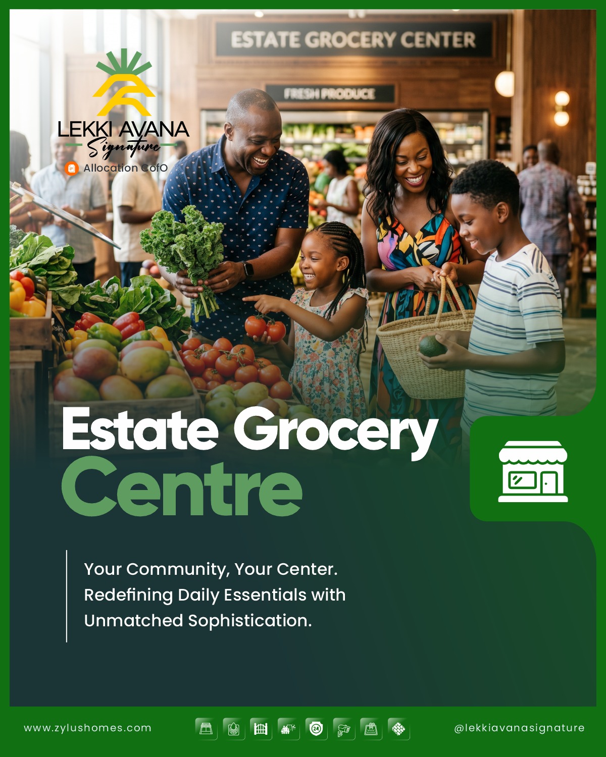 Concept for an estate grocery centre