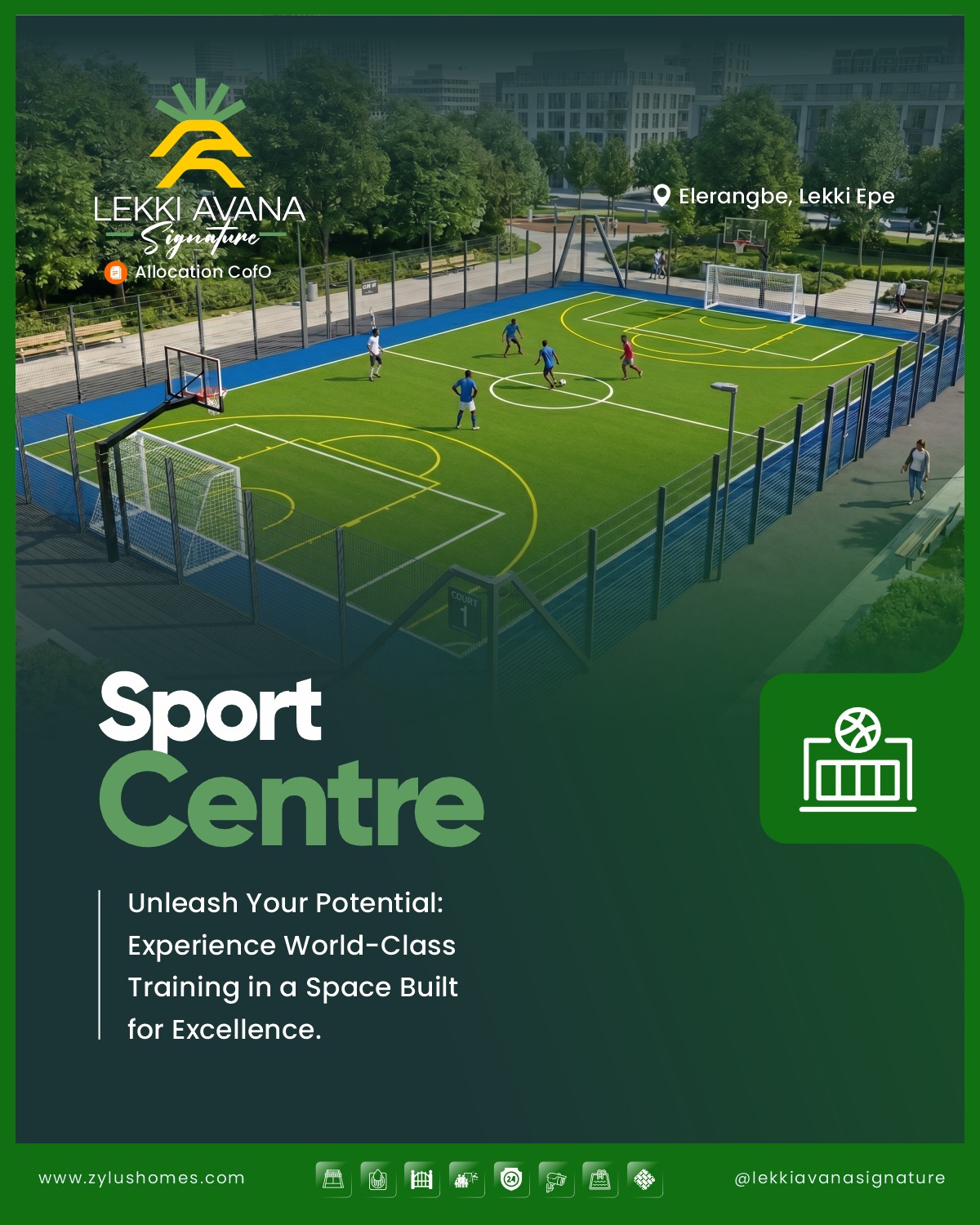 Concept for a sports centre
